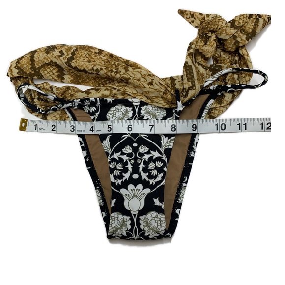 Cia Maritima Snakeskin Floral Thong Bikini - Picture 11 of 14